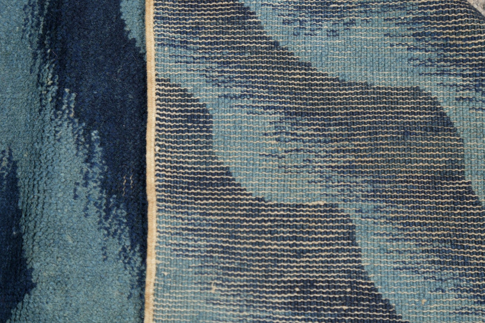 Consigned, Antique Hand-Knotted Novelty Chinese Area Rug, Blue, 3'11"x5'11