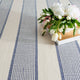 Mark D. Sikes x Dash & Albert La Mirada Navy Handwoven Cotton Rug, Blue, 2' x 3'