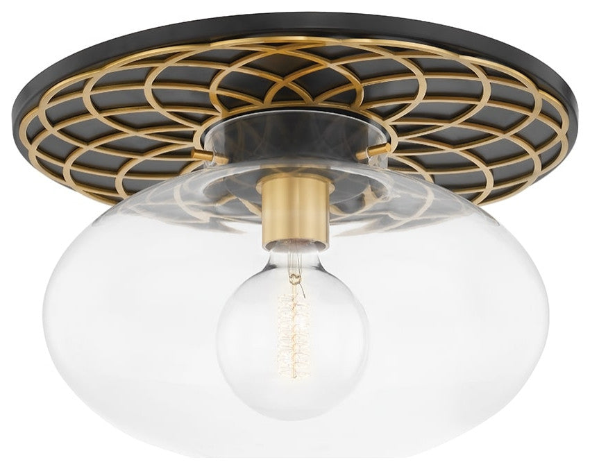 New Paltz 1-Light Semi Flush Aged Old Bronze
