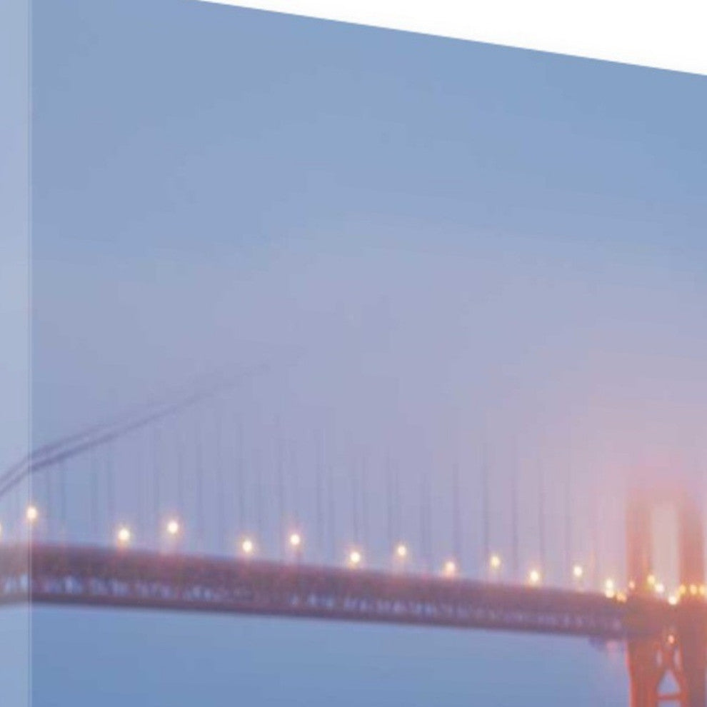 Rectangle Bistro Caf" Golden Gate Bridge 2 Giclee Wrap Canvas Wall Art