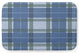 Blue Rectangular Scotish Plaid Pet Feeding Mat for Dogs or Cats