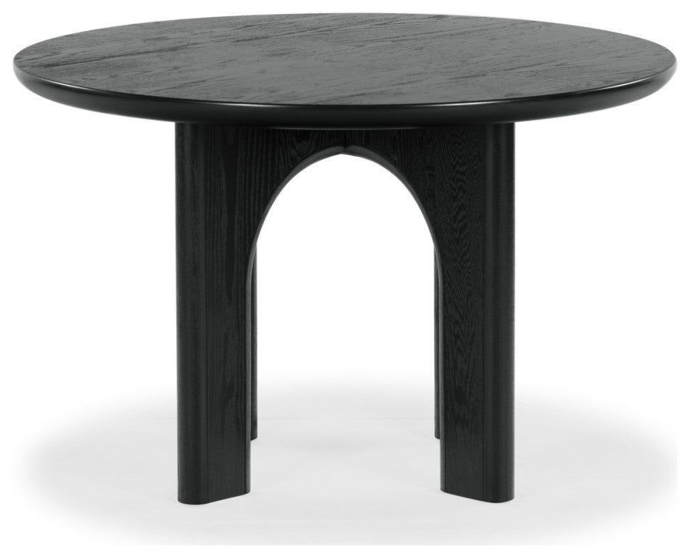 Safavieh Couture Olivetta Round Wood Dining Table, Black