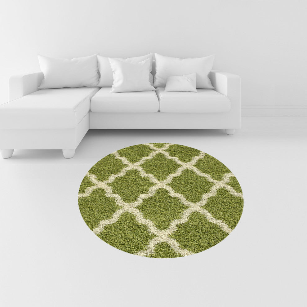 Bella Antibacterial Shag Area Rug, 5'' Round