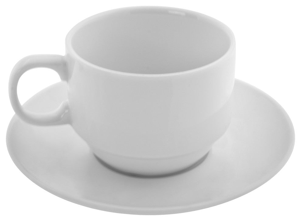 Bistro Tea Cup and Saucer, Set of 6