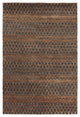 Selene Hand-knotted Contemporary Rug, Rust/Charcoal, Rectangular 7'9x10'6