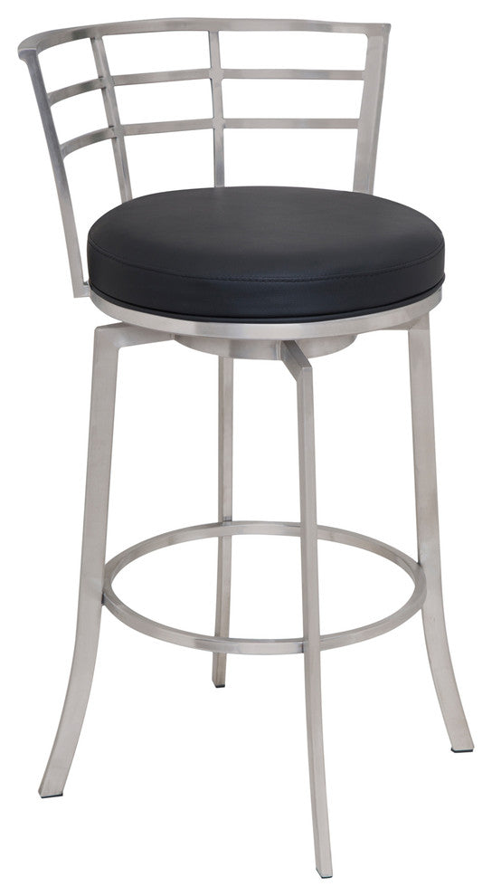 Viper Black PU Upholstery Stool, Counter Height