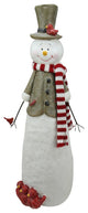 18.75" Snowman With Cardinal Birds Christmas Decoration