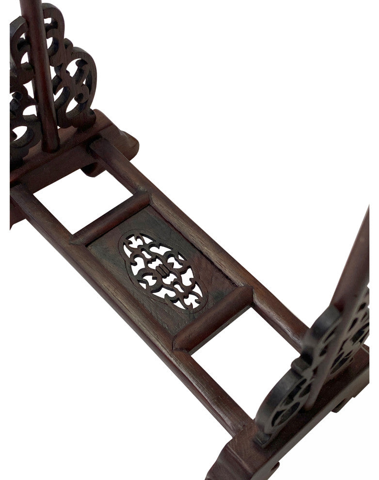 Chinese Wood RuYi Hanging Ring Display Stand Miniature Easel Hws2841