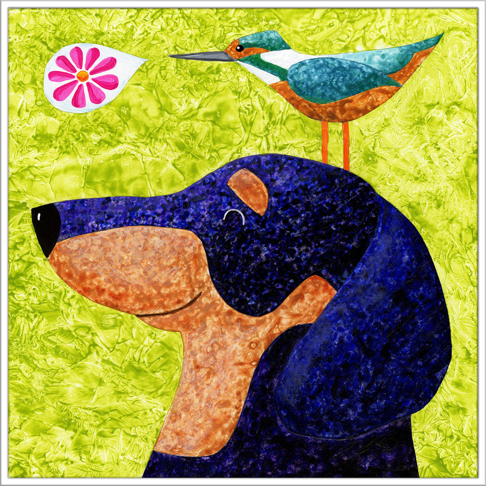 Marmont Hill, "Up Birds Scope" by Janet Nelson Floater Framed on Canvas, 12x12