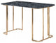 Faux Marble Top Writing Desk in Gold and Black
