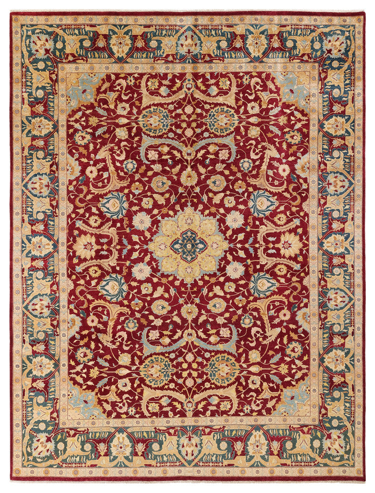 Alina, One-of-a-Kind Hand-Knotted Area Rug Red, 9'2"x11'10"