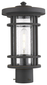 Z-Lite 570PHM Jordan 15" Tall Outdoor Single Head Post Light - Oil Rubbed