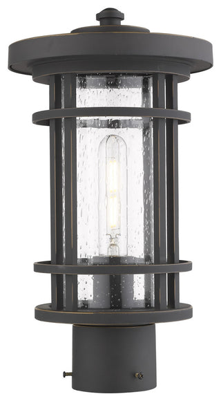 Z-Lite 570PHM Jordan 15" Tall Outdoor Single Head Post Light - Oil Rubbed