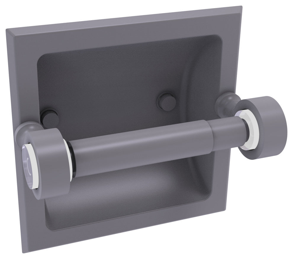 Pacific Grove Recessed Toilet Paper Holder, Matte Gray