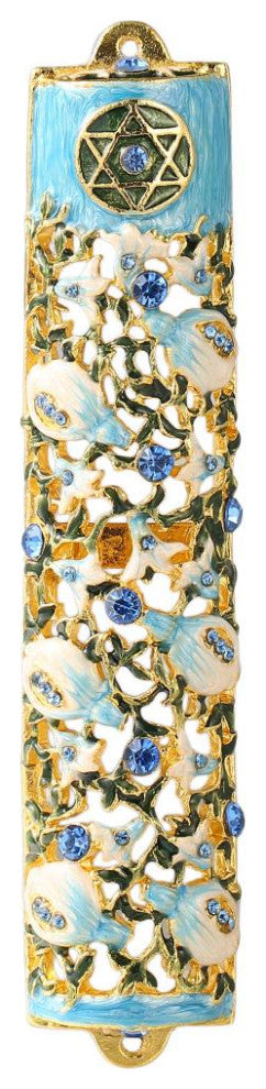 Matashi 6" Hand Painted Enamel Mezuzah