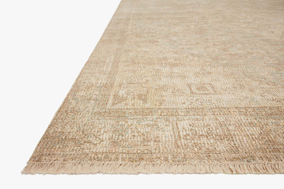 Priya PRY-01 Ocean/Ivory 7'9"x9'9" Area Rug