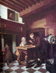 Cornelis De Man The Gold Weigher, 21"x28" Gallery Wrapped Canvas Print