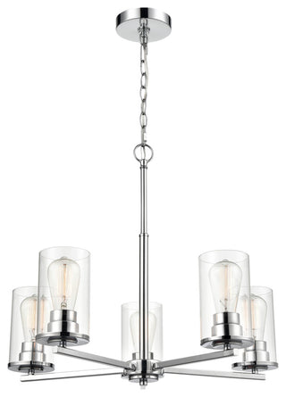 Verlana Collection 5 Light 24" Chandelier, Chrome