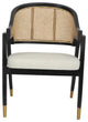 Naomi Commercial Cane Rattan Dining and Accent Chair, Black