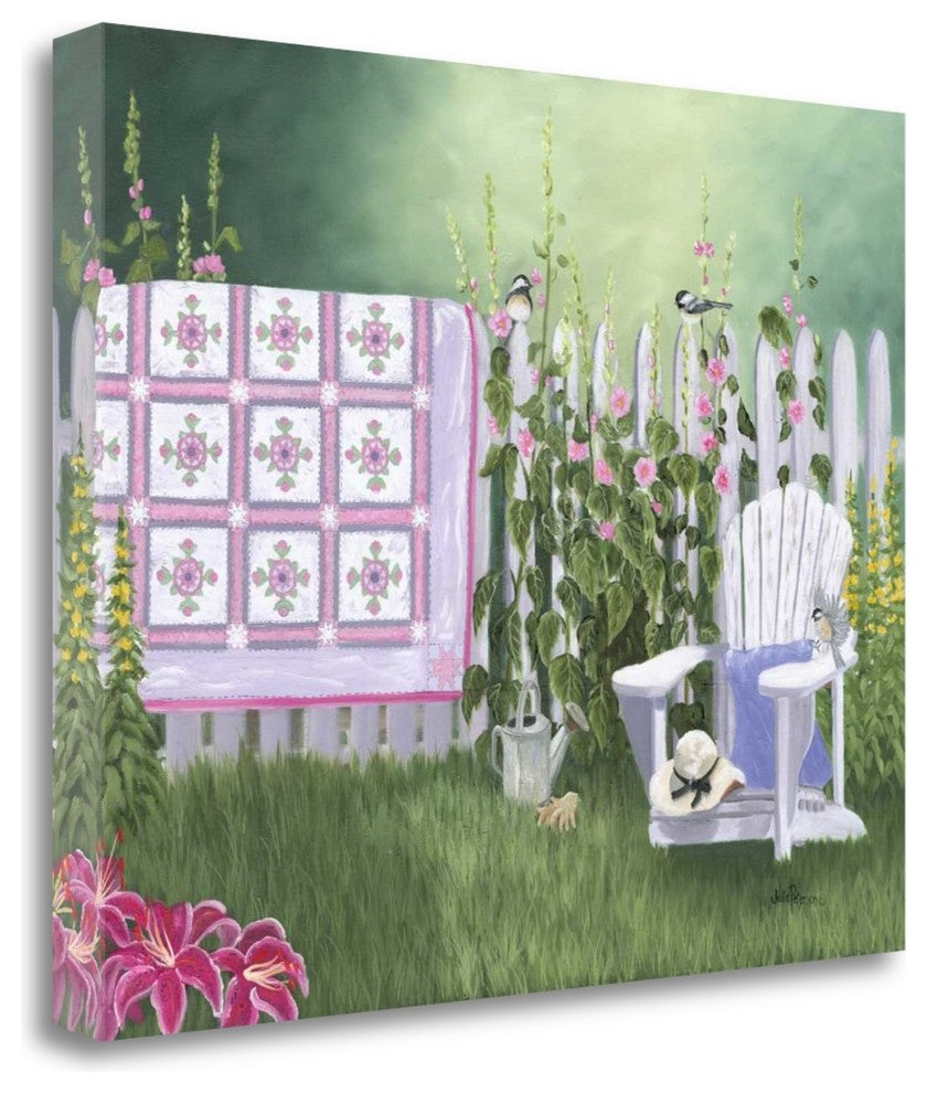 "Floral Sunburst Quilt" By Julie Peterson, Giclee Print on Gallery Wrap Canvas