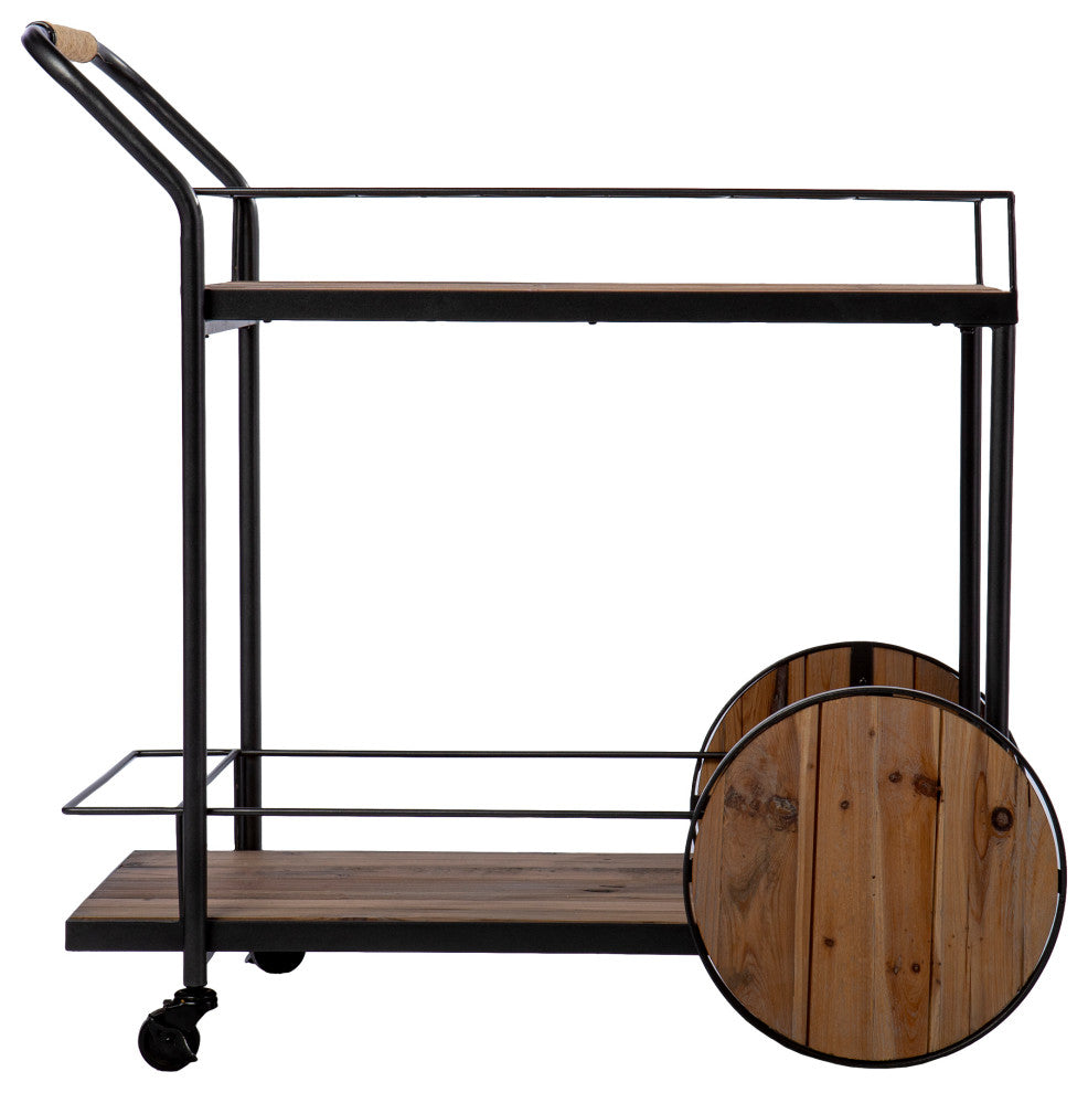 Beverley Reclaimed Wood Bar Cart