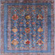Ahgly Company Indoor Square Mid-Century Modern Area Rugs, 4' Square