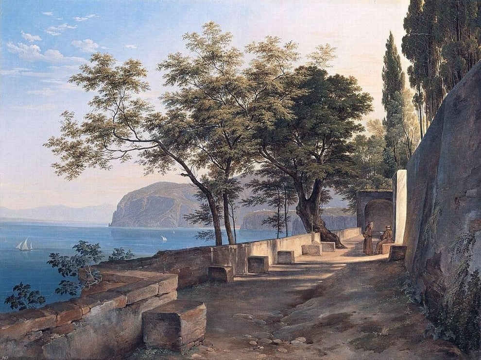 Heinrich Carl Reinhold Terrace of the Capucin Priory in Sorrento Wrapped Canvas