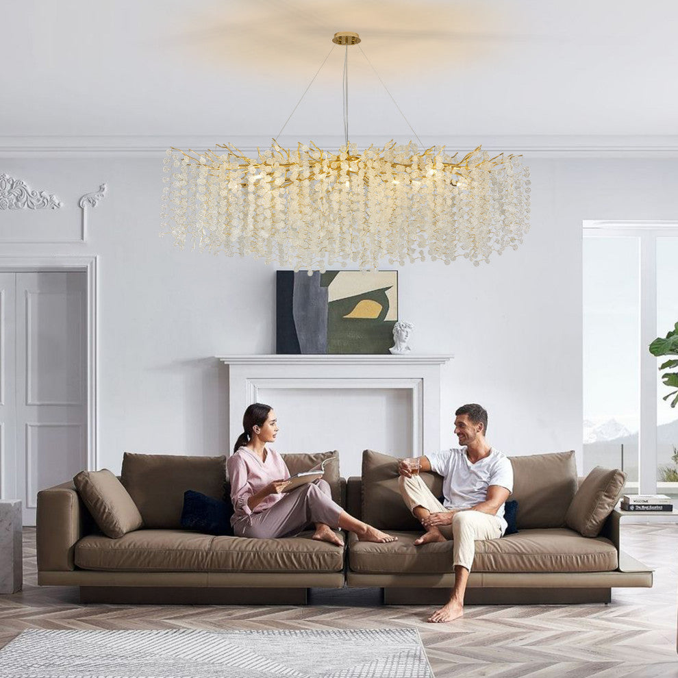 Akari Tree Branch Chandelier Lighting, L63"
