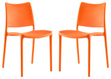 Hipster Dining Side Chair Set of 2, Orange