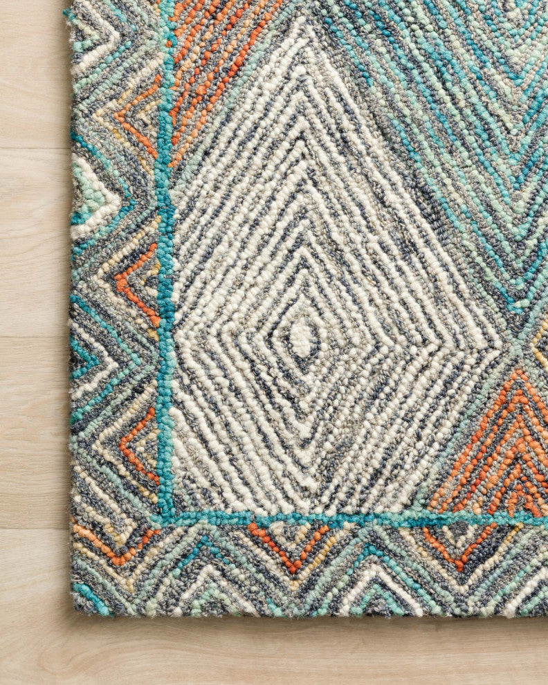 Loloi II Spectrum Blue/Red, Blue/Red, 5'-0" X 7'-6"