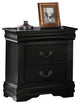 Louis Philippe Nightstand, Black