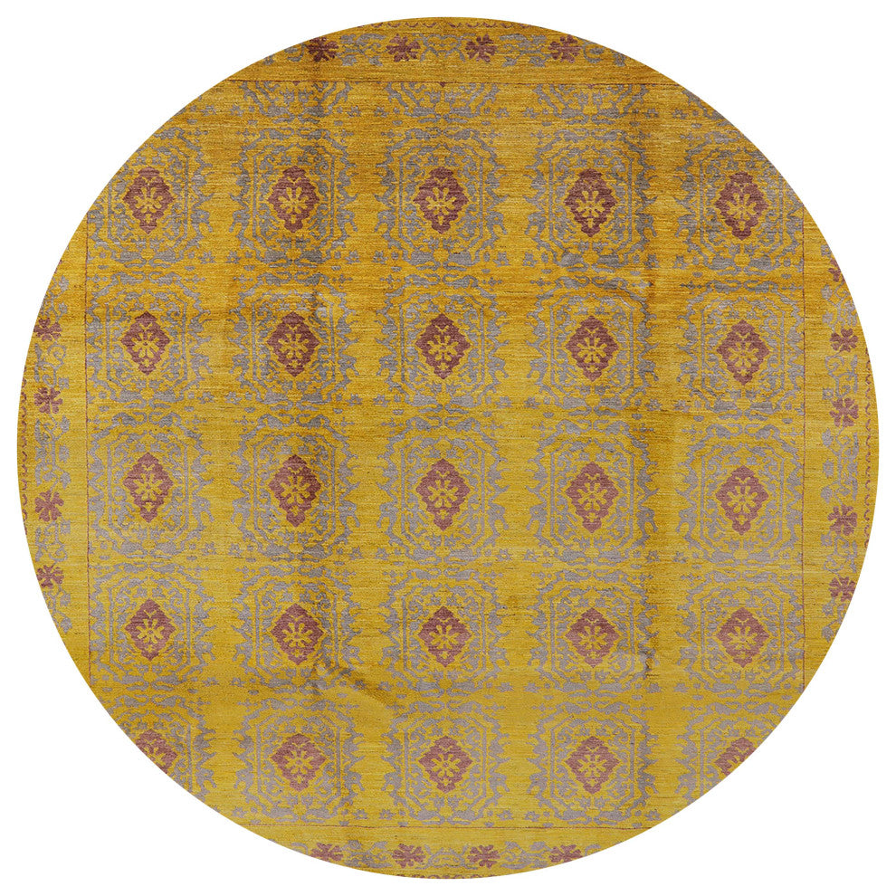Ahgly Company Indoor Round Mid-Century Modern Area Rugs, 4' Round