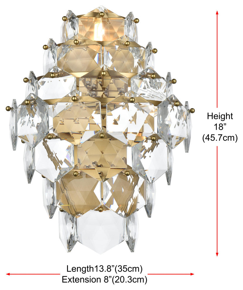 Home Living 18" Wall Sconce, Satin Gold