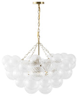 Safavieh Couture Betty Glass Bubbles Chandelier, Brass/Clear