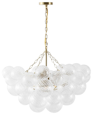 Safavieh Couture Betty Glass Bubbles Chandelier, Brass/Clear