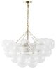 Safavieh Couture Betty Glass Bubbles Chandelier, Brass/Clear