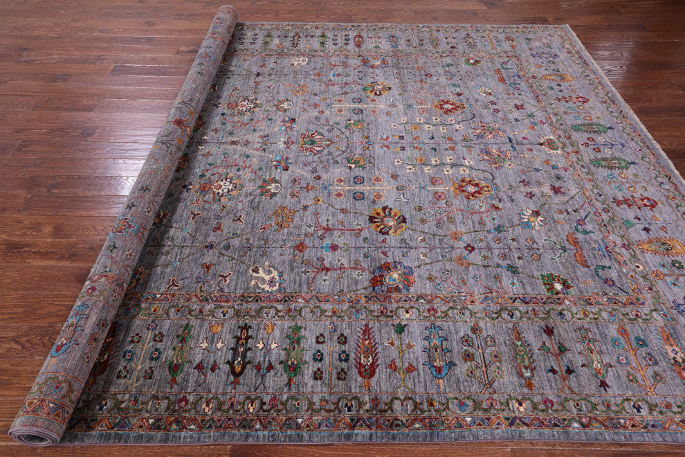 9' 1" X 12' 3" Handmade Persian Tabriz Rug - Q12528