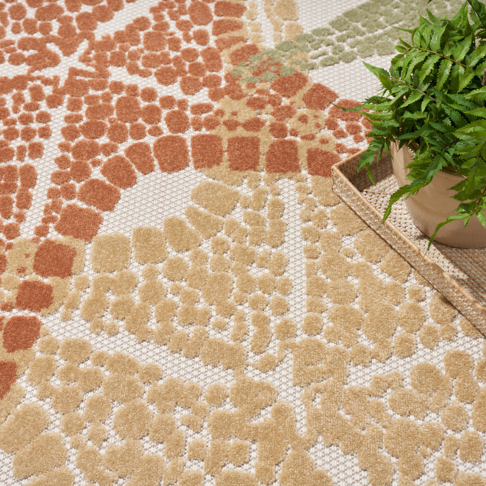 Nourison Aloha 9' x 12' Ivory Multicolor Outdoor Area Rug