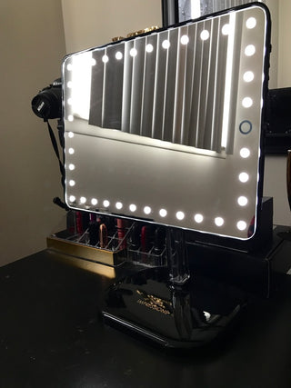 Touch Pro LED Makeup Mirror With Bluetooth Speaker and USB, Black