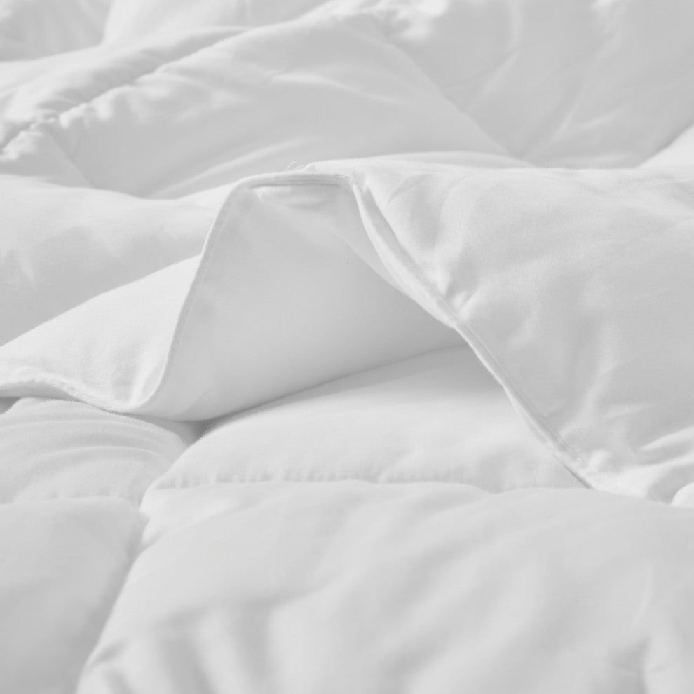 Sleep Philosophy Sateen Double Insertion Comforter, White, Twin