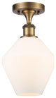 Innovations 516-1C-BB-G651-8-LED 1-Light Semi-Flush Mount, Brushed Brass