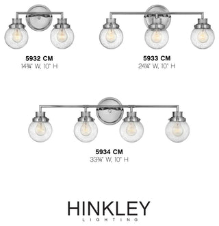 Hinkley Poppy Small Two Light Vanity, Chrome