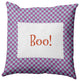 Halloween Boo Checks Accent Pillow, Harvest Orange, 16"x16"