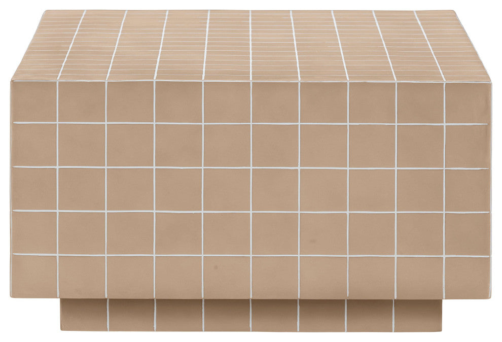 Mixie Taupe Tile Indoor / Outdoor Coffee Table, Taupe