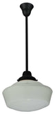 Meyda lighting 12592 16"W Revival Schoolhouse With Traditional Globe Pendant