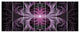 Purple Glowing Fractal Stained Glass, Abstract Canvas Print, 83"x32", 7 Panels