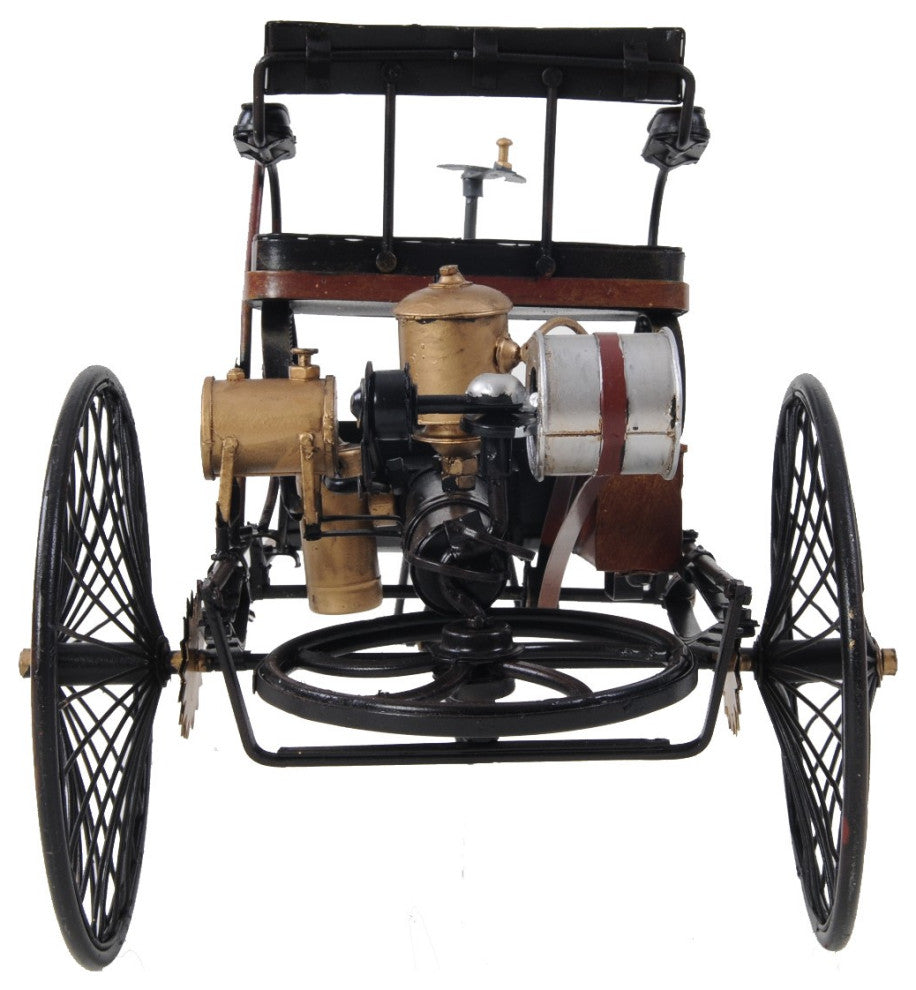 c1886 Three Wheeled Mercedes Benz Motor Car Sculpture