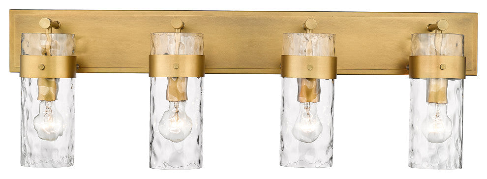 Zlite 3035-4V-RB 4-Light Vanity, Clear
