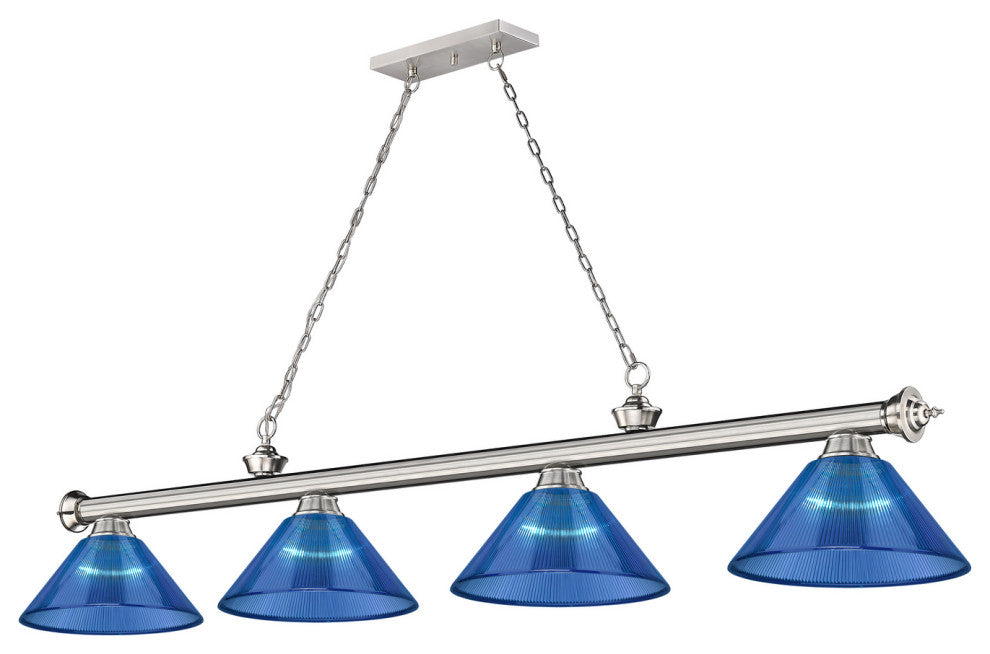 Zlite 2306-4BN-ARDB 4-Light Billiard, Dark Blue