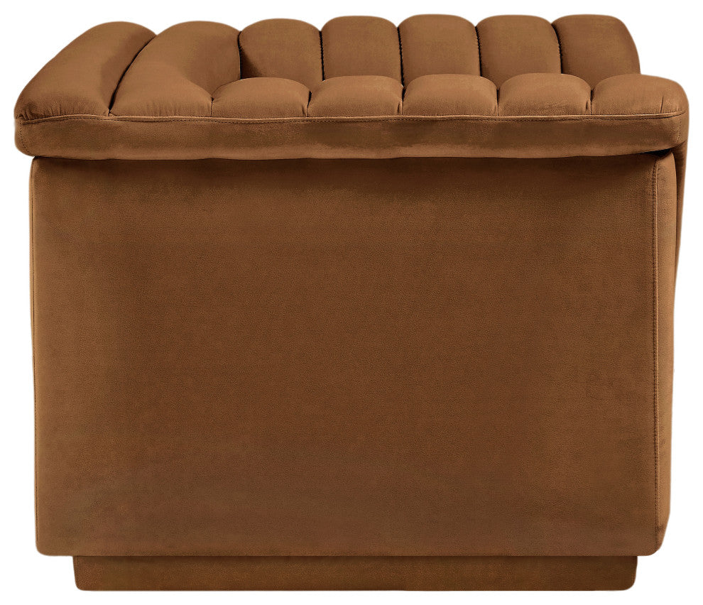 Cascade Upholstered Set, Saddle, Velvet, Chair